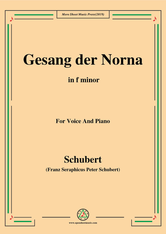 Schubert-Gesang der Norna,Op.85 No.2