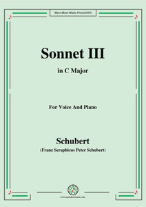 Schubert-Sonnet III