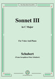 Schubert-Sonnet III