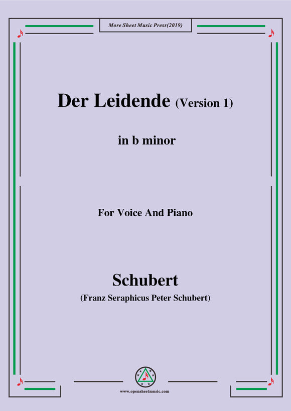 Schubert-Der Leidende (The Sufferer,Version 1),D.432