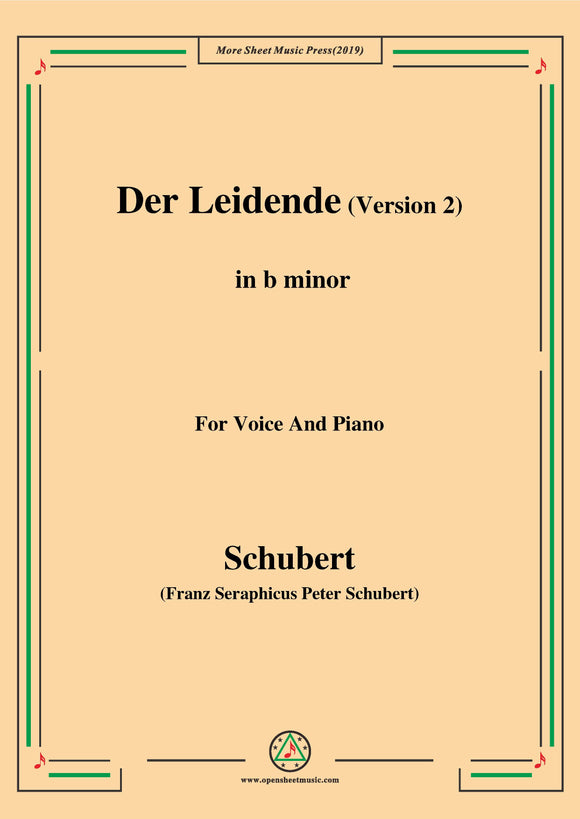 Schubert-Der Leidende (The Sufferer,Version 2),D.432