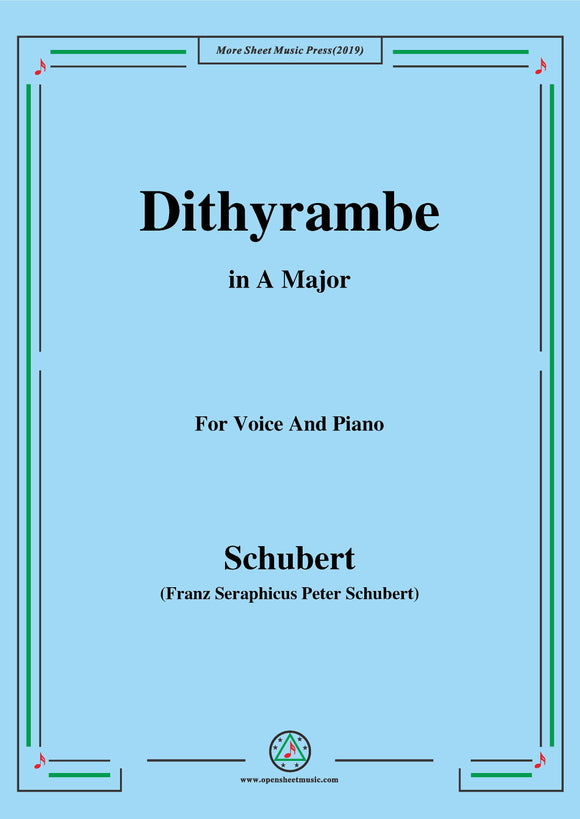 Schubert-Dithyrambe,Op.60 No.2