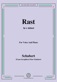 Schubert-Rast,from 'Winterreise',Op.89(D.911) No.10