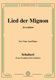 Schubert-Lied der Mignon,from 4 Gesänge aus 'Wilhelm Meister'