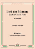 Schubert-Lied der Mignon (earlier Version 1),from 4 Gesänge aus 'Wilhelm Meister'