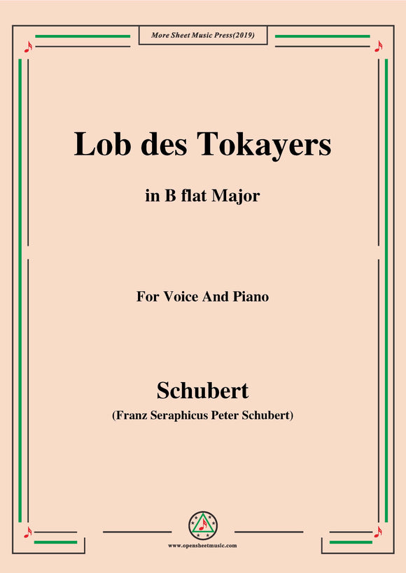 Schubert-Lob des Tokayers,Op.118 No.4