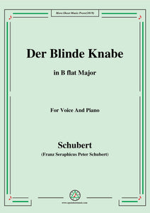 Schubert-Der Blinde Knabe,Op.101