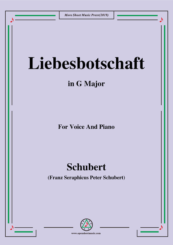 Schubert-Liebesbotschaft,from 'Schwanengesang(Swan Song)',D.957 No.1