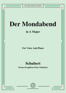 Schubert-Der Mondabend,Op.131 No.1
