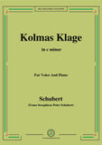Schubert-Kolmas Klage(Colma's Lament),D.217