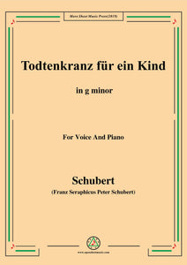 Schubert-Todtenkranz für ein Kind