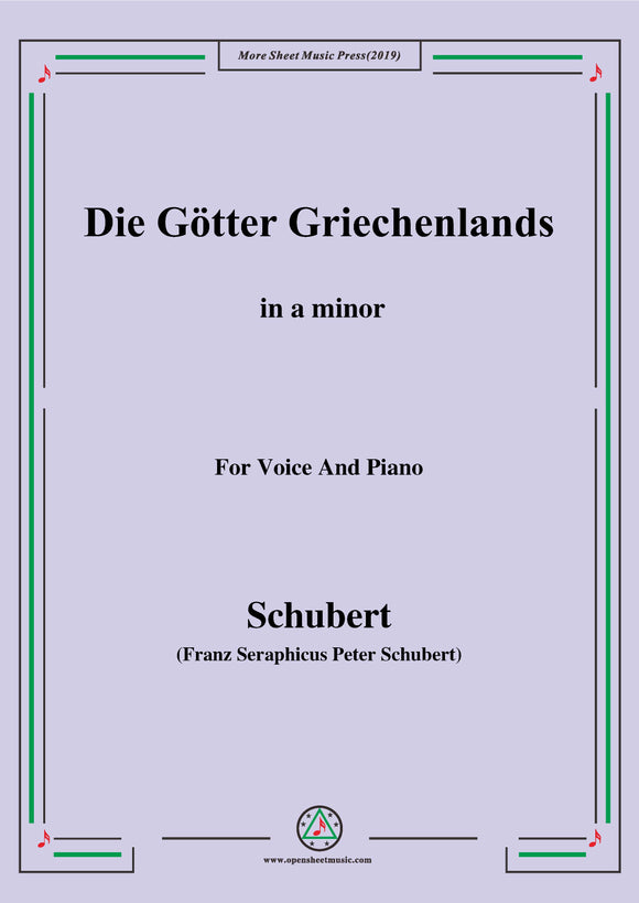 Schubert-Die Götter Griechenlands(The Gods of Greece), D.677