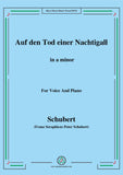 Schubert-Auf den Tod einer Nachtigall