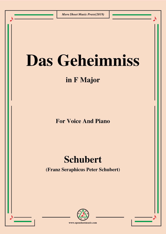 Schubert-Das Geheimniss,Op.173 No.2