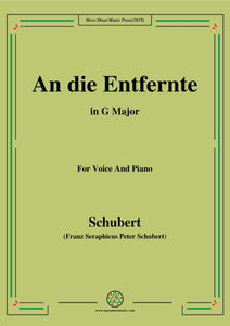 Schubert-An die Entfernte