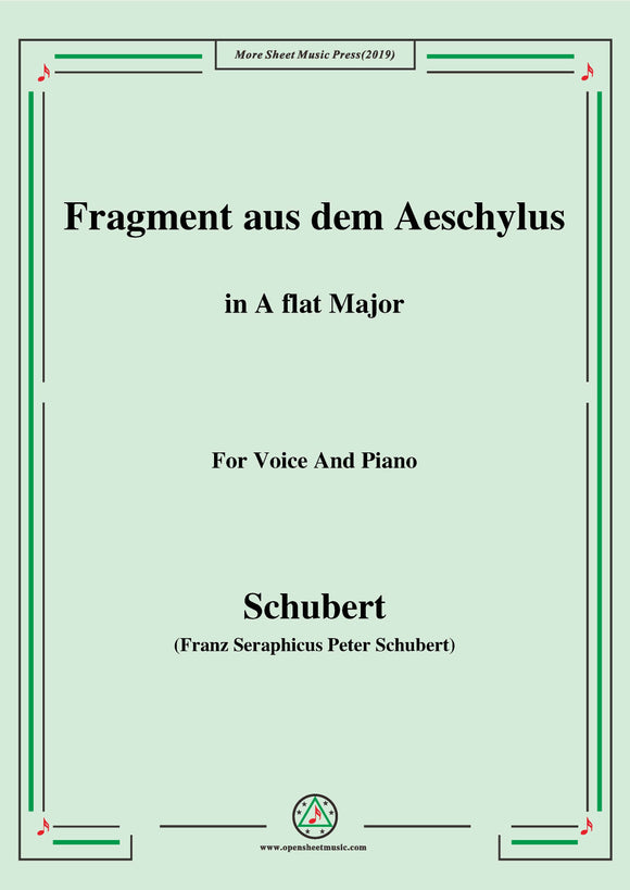 Schubert-Fragment aus dem Aeschylus