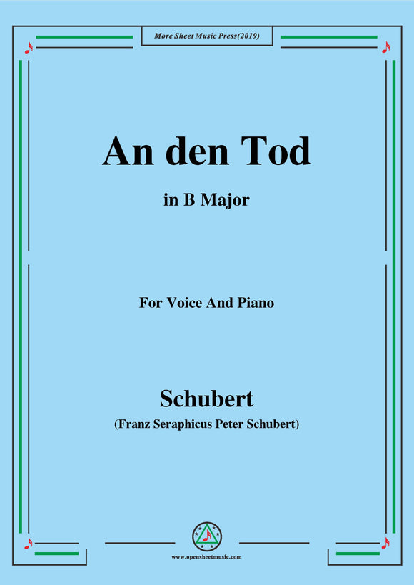 Schubert-An den Tod