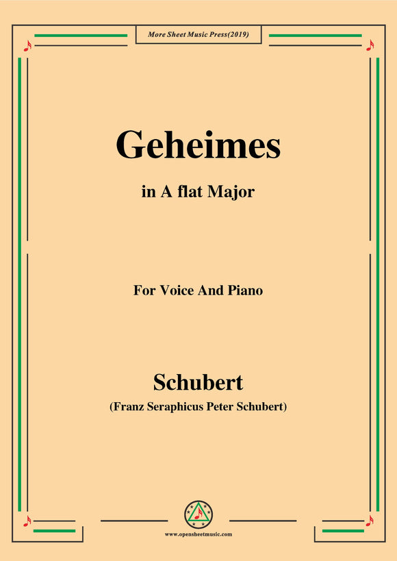 Schubert-Geheimes,Op.14 No.2