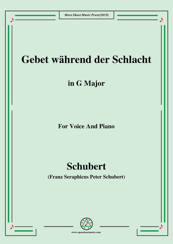 Schubert-Gebet während der Schlacht
