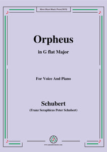 Schubert-Orpheus(Song of Orpheus as he entered Hell),D.474