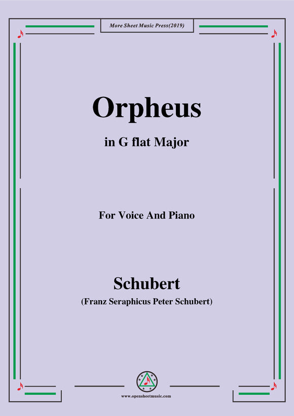 Schubert-Orpheus(Song of Orpheus as he entered Hell),D.474