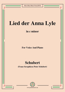 Schubert-Lied der Anna Lyle,Op.85 No.1