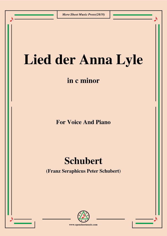 Schubert-Lied der Anna Lyle,Op.85 No.1