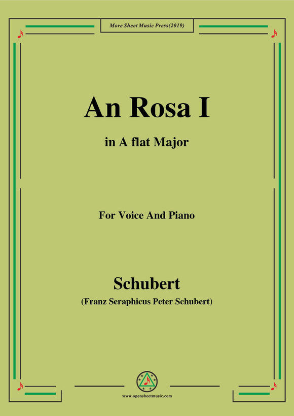 Schubert-An Rosa I(To Rosa),D.315
