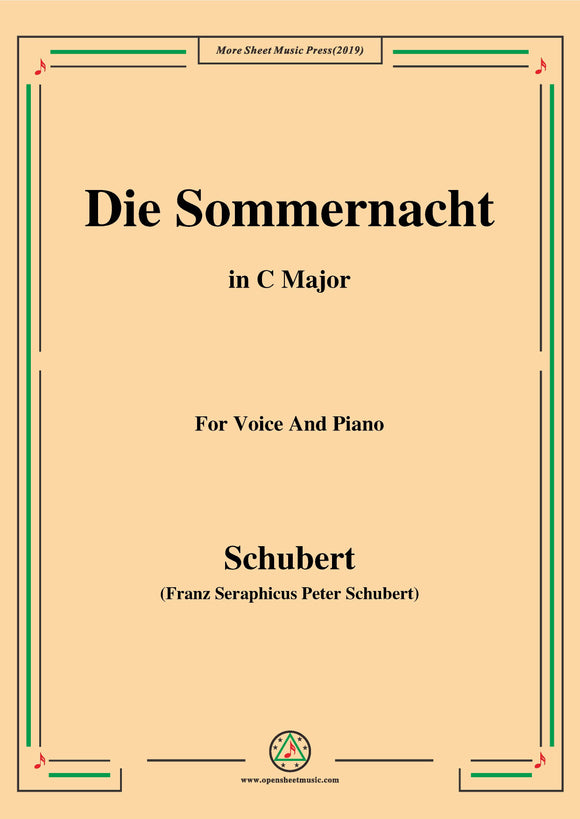 Schubert-Die Sommernacht,