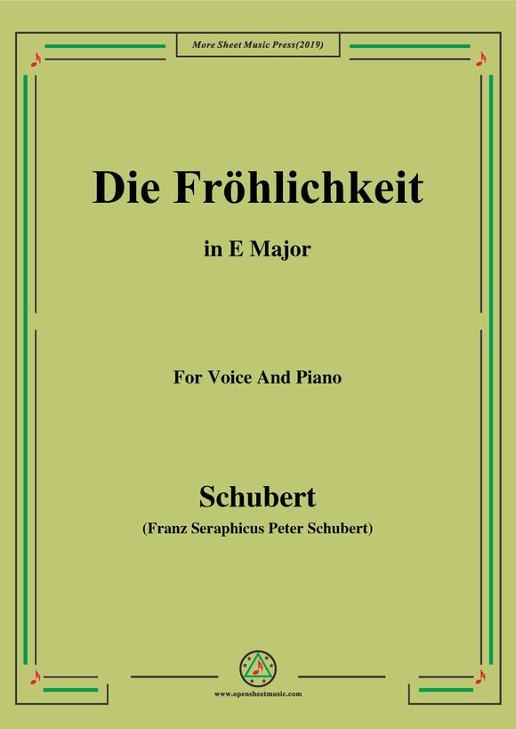 Schubert-Die Fröhlichkeit