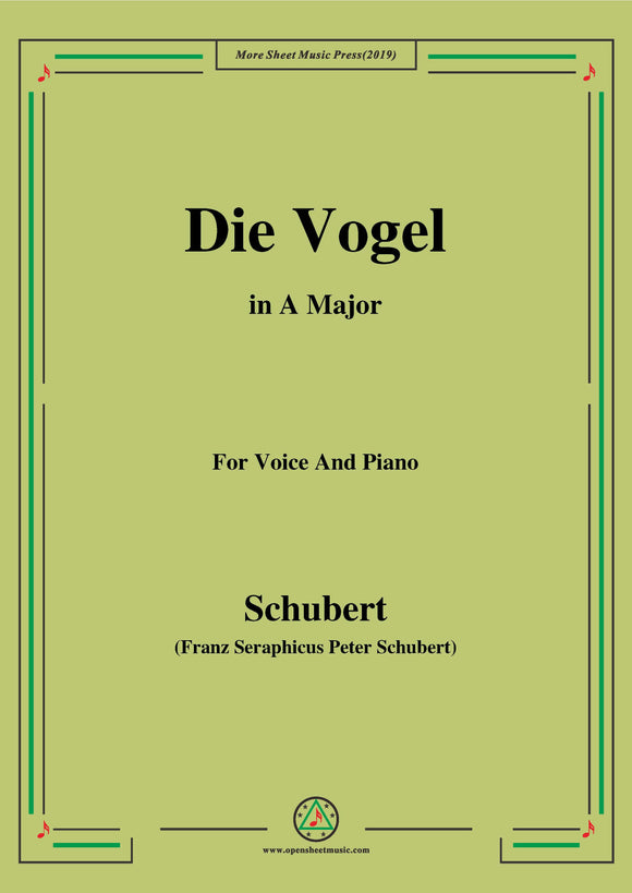 Schubert-Die Vogel,Op.172 No.6