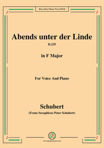 Schubert-Abends unter der Linde,D.235