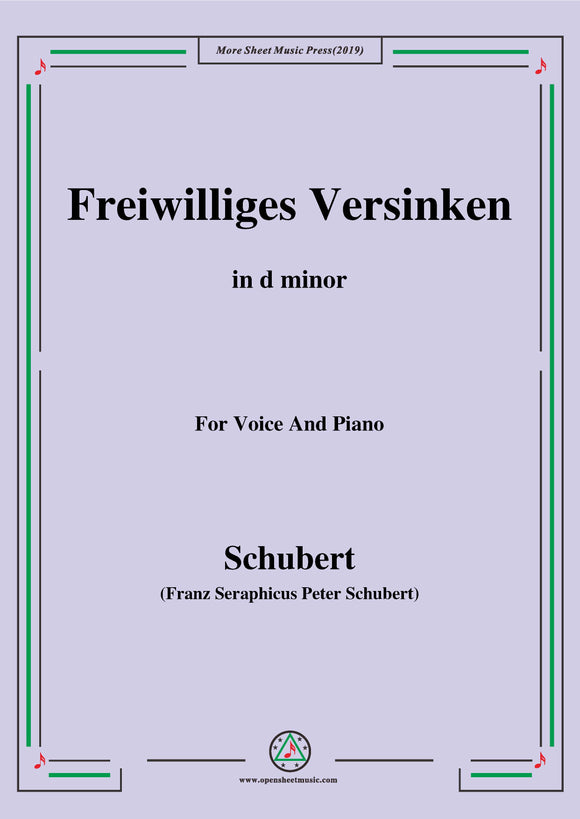 Schubert-Freiwilliges Versinken(Voluntary Oblivion),D.700