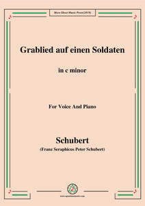 Schubert-Grablied auf einen Soldaten