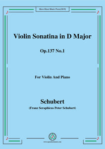 Schubert-Violin Sonatina in D Major,Op.137 No.1