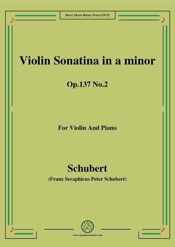 Schubert-Violin Sonatina in a minor,Op.137 No.2