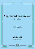 Gabrieli-Angelus ad pastores ait,for A cappella