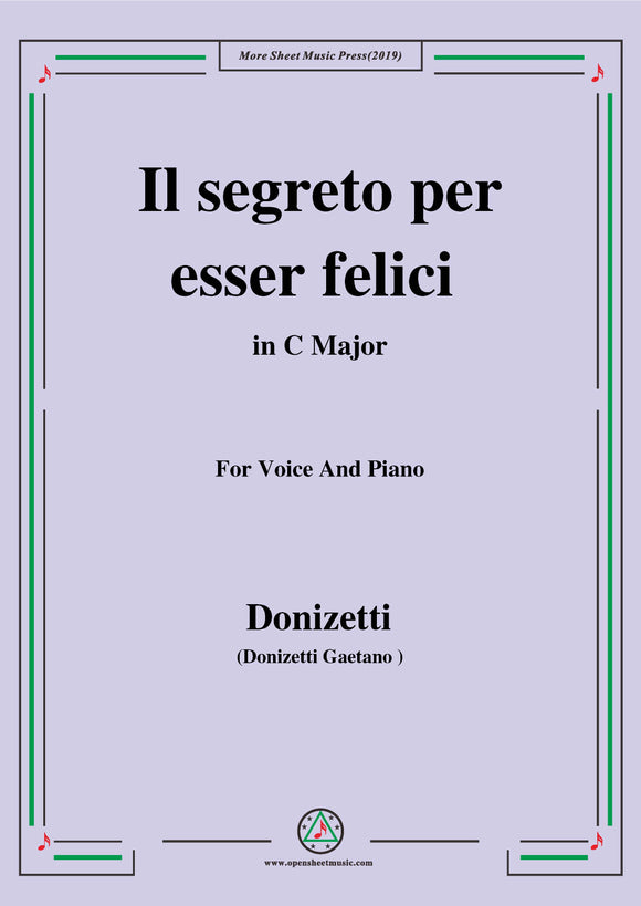 Donizetti-Il segreto per esser felici,from 'Lucrezia Borgia'
