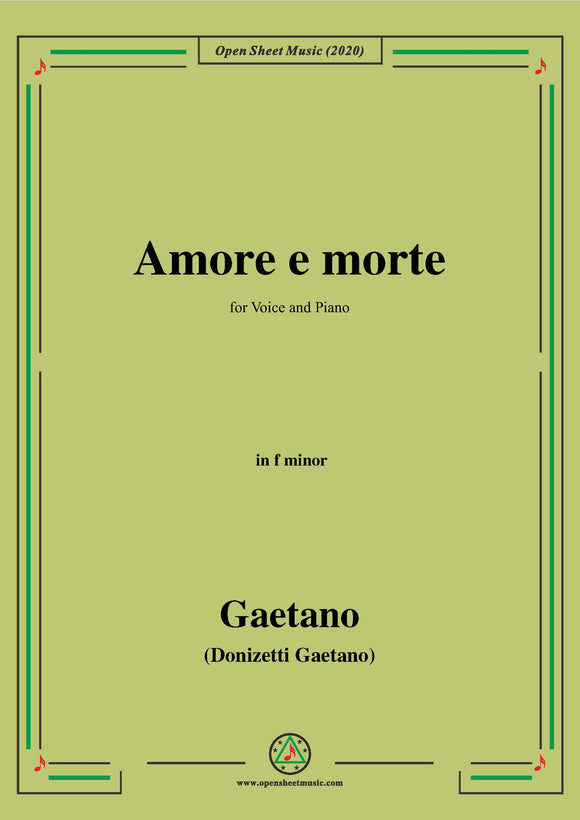 Donizetti-Amore e morte