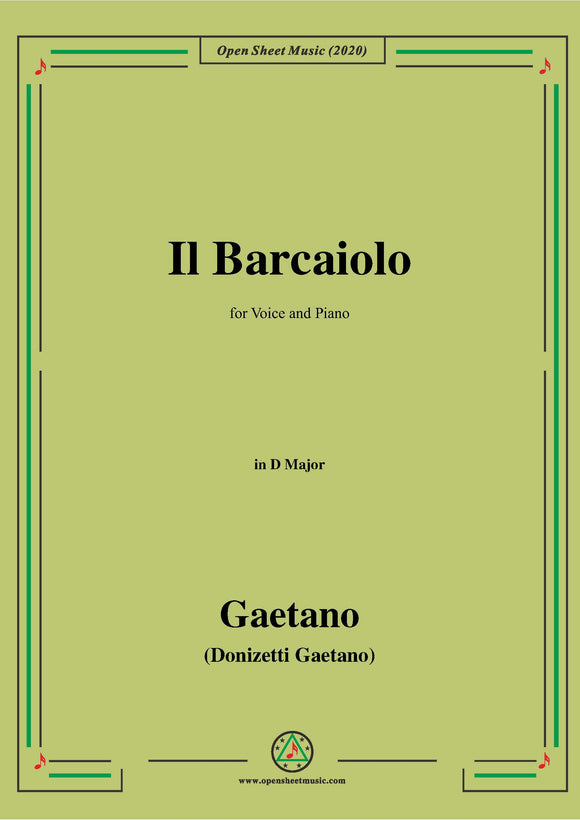 Donizetti-Il Barcaiolo