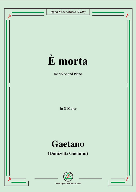 Donizetti-E Morta