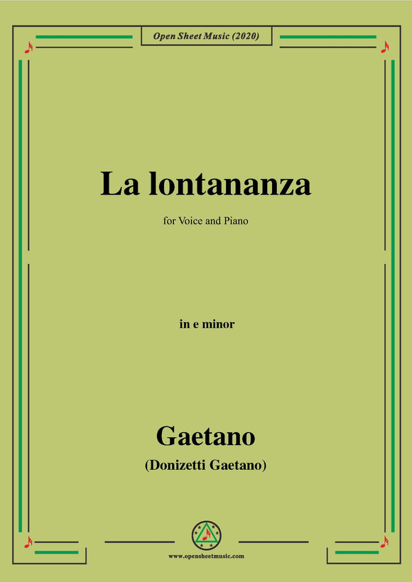 Donizetti-La lontananza,A 559