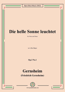 Gernsheim-Die helle Sonne leuchtet,Op.3 No.1,in A flat Major