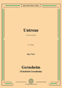 Gernsheim-Untreue,Op.3 No.3