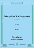 Gernsheim-Dein gedenk' ich Margaretha,Op.3 No.5,in C Major