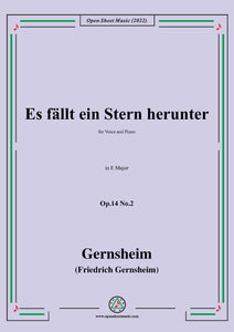 Gernsheim-Es fällt ein Stern herunter,Op.14 No.2,in E Major