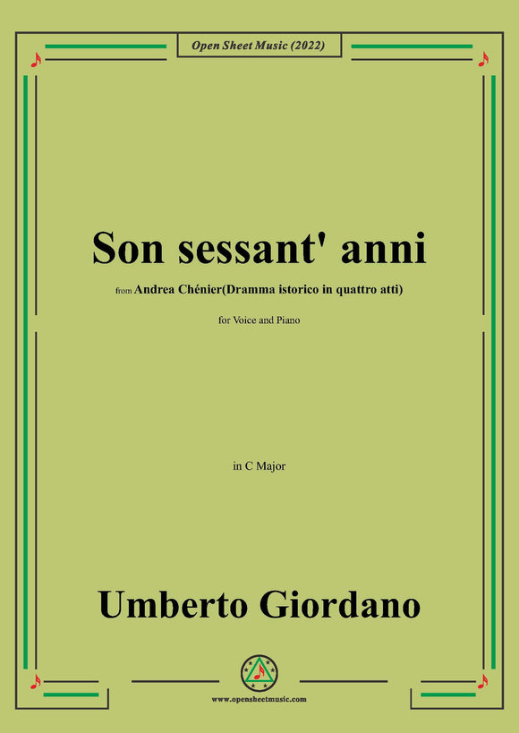 Giordano-Son sessant anni(1896)