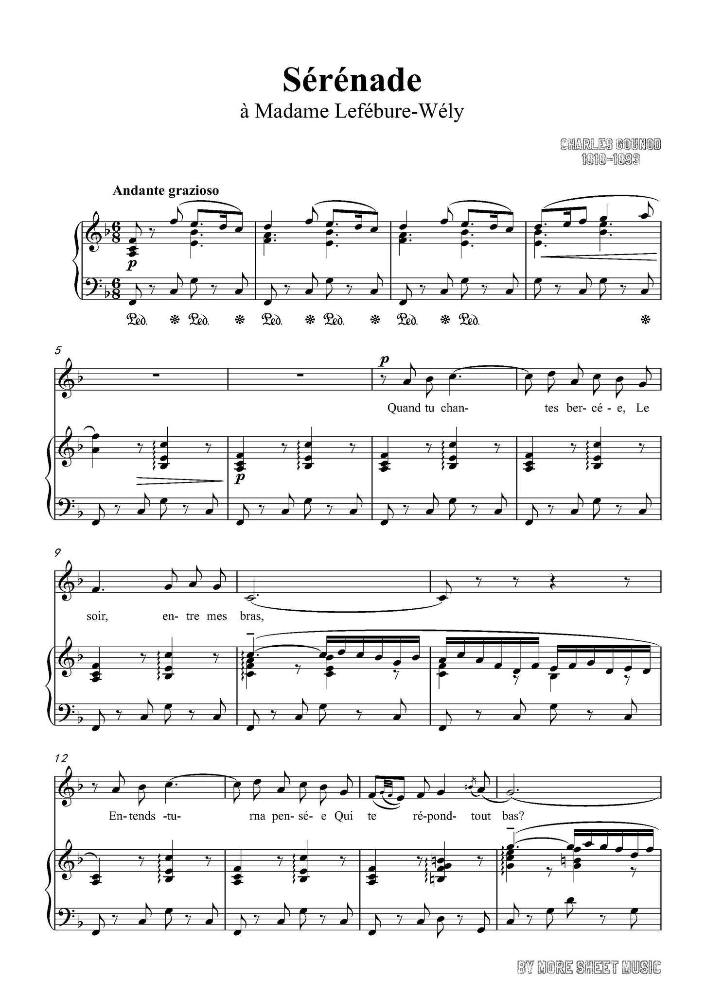 Gounod Sérénade – Open Sheet Music