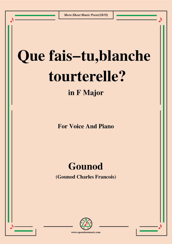 Gounod-Que fais tu,blanche tourterelle,from 'Roméo et Juliette'