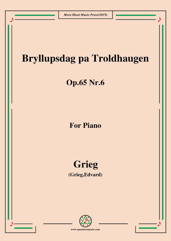 Grieg-Bryllupsdag pa Troldhaugen,Op.65 No.6